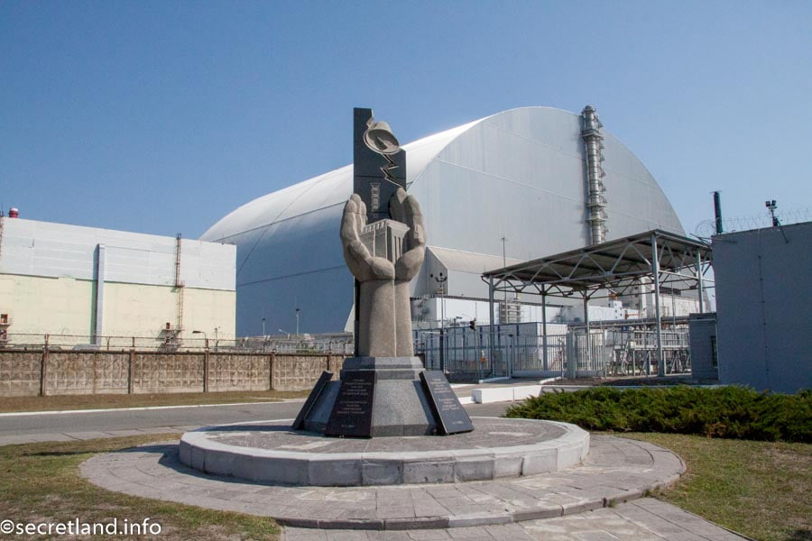 Monument near the Chernobyl nuclear power plant