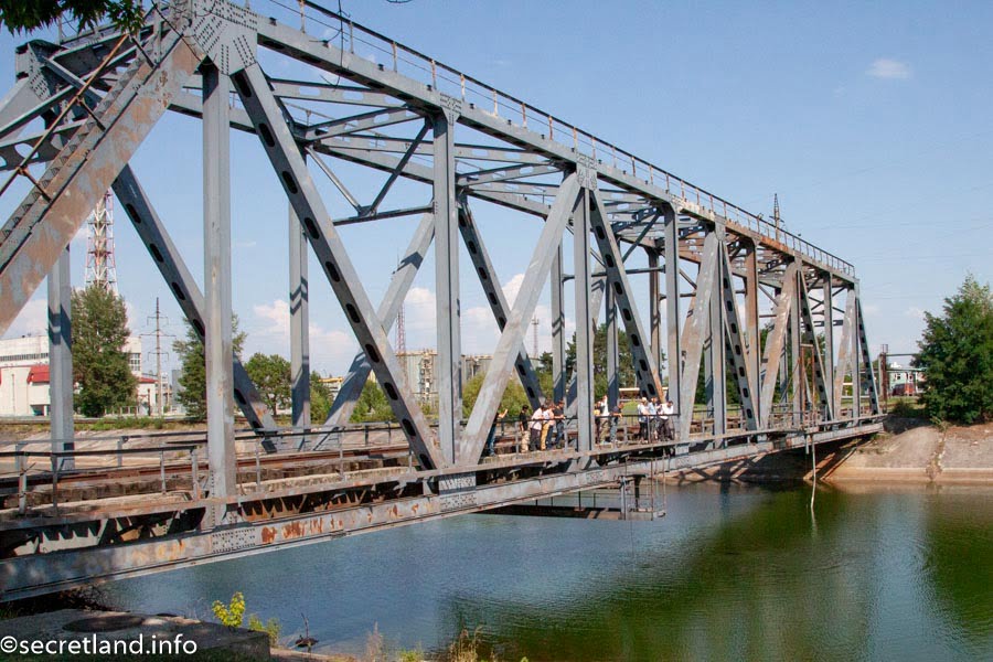 Railway bridge near the Chernobyl nuclear power plant