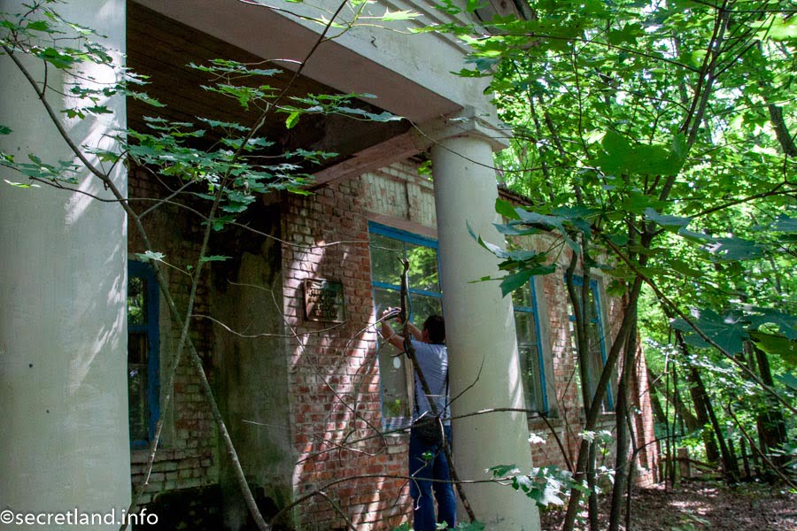 Abandoned garden in the village of Kopachi near the Chernobyl nuclear power plant