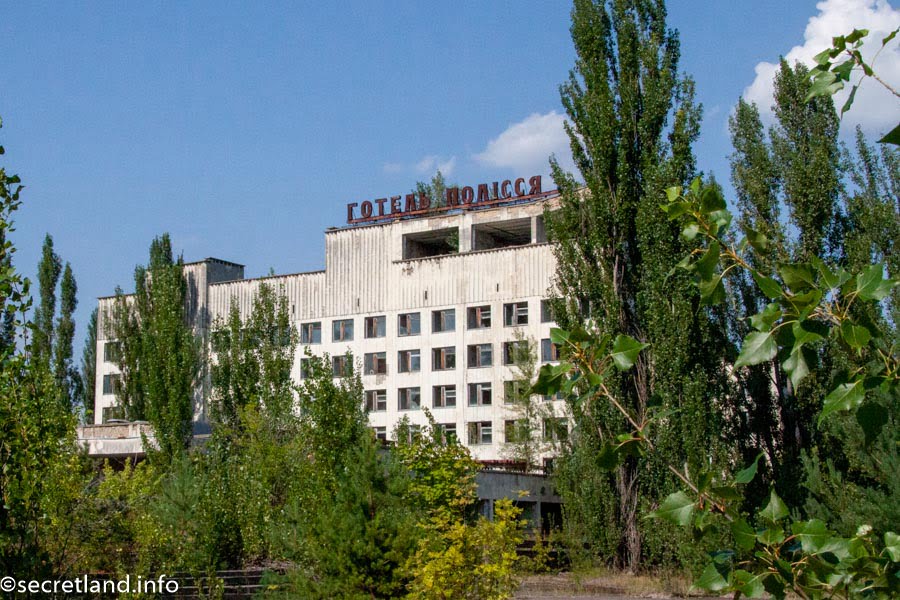 Hotel Polissya in Pripyat in 2017
