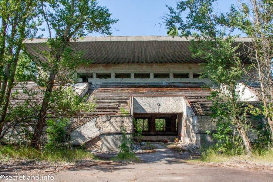 Tribunes of the stadium in Pripyat