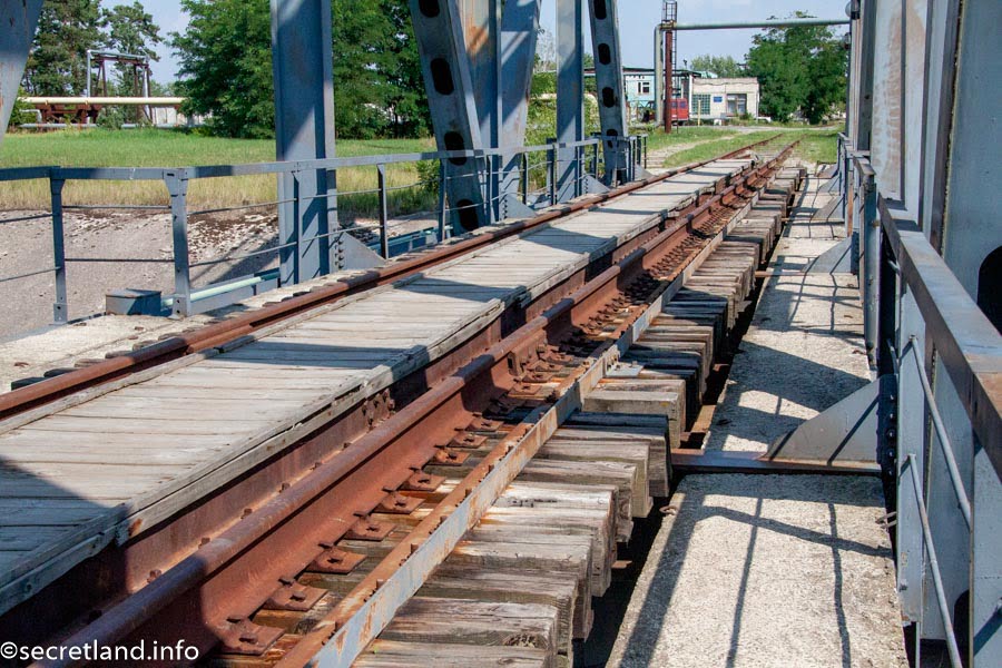Railway bridge near the Chernobyl nuclear power plant