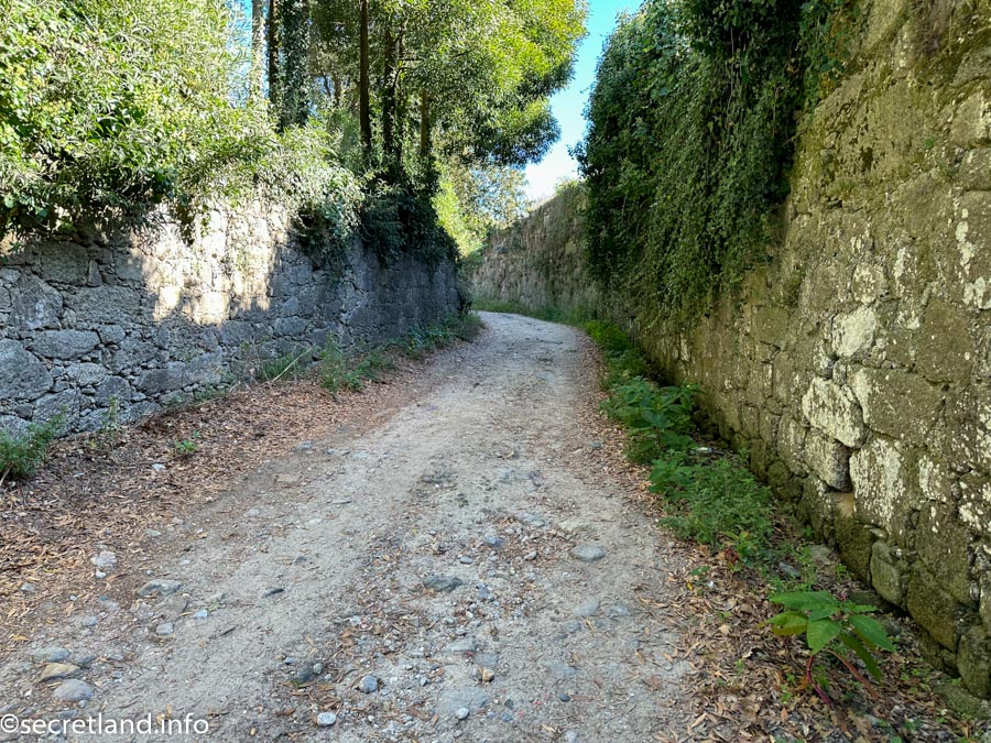The road often went through the forest and went uphill