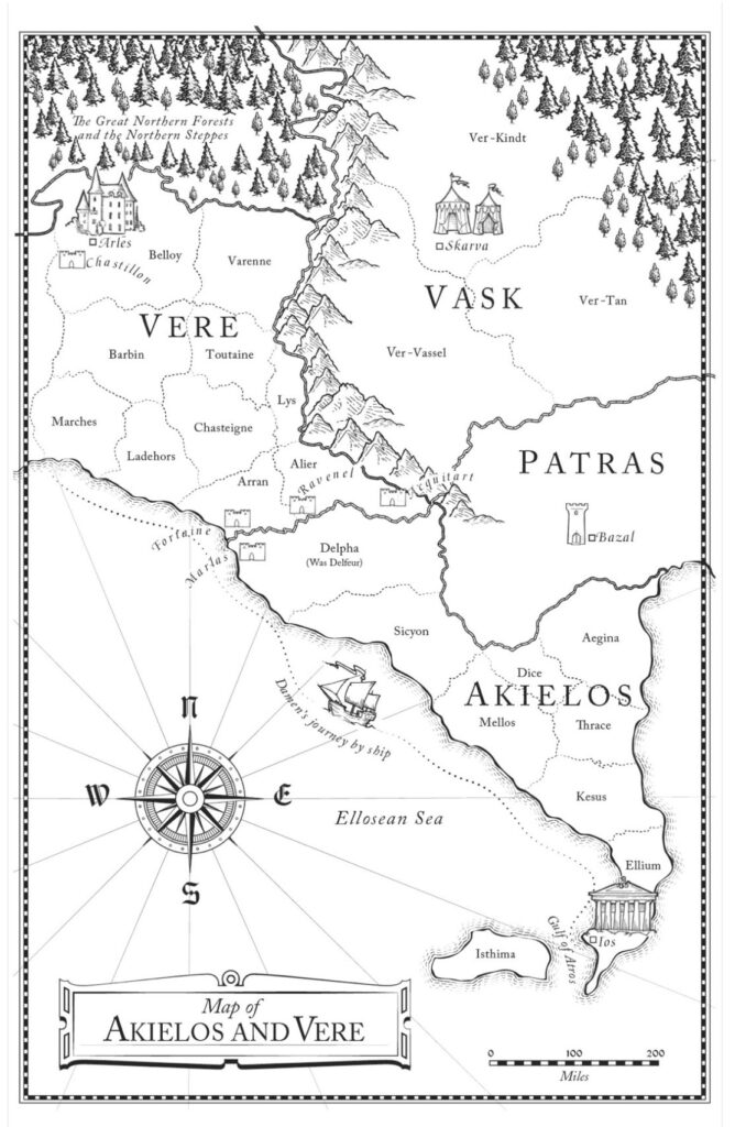 Карта світу трилогії Полонений принц
